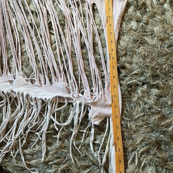 Purple Ombre Distressed Off-Shoulder Shirt Dress Rips Unique Sz O/S - Picture 8 of 9